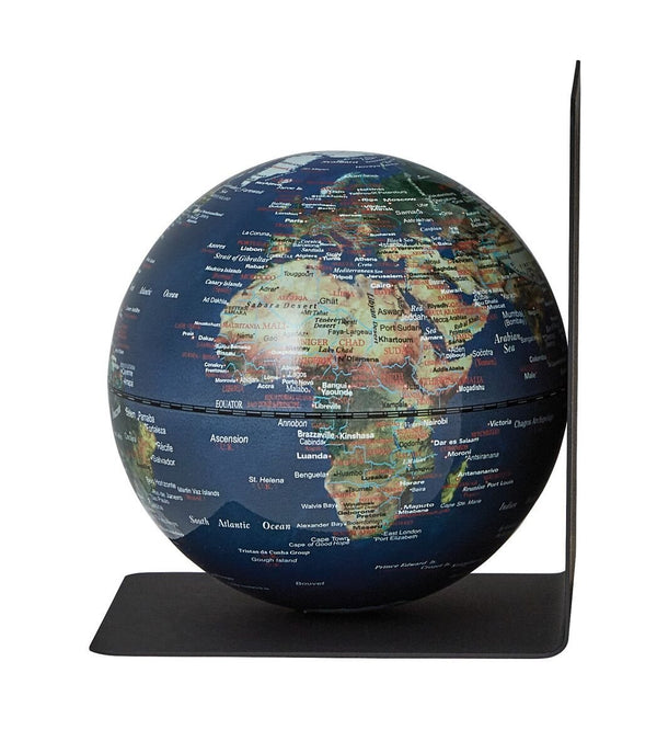 Troika Bookglobe Metal Bookend with Magnetic 5 Inch Globe