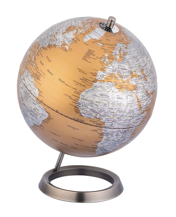 Troika 23.5 Degrees 10 Inch Globe with Relief on Metal Stand