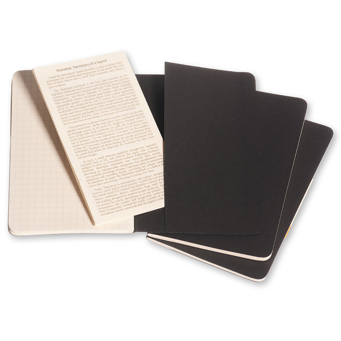 Moleskine Cahier Pocket Squared Black Cover (set of 3)