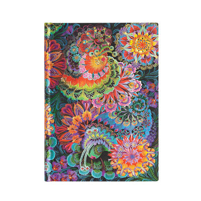 Paperblanks Flexis Olena’s Garden, Moonlight Midi 5x7 Inch Notebook