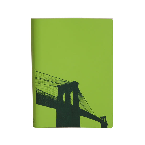 Paperthinks Recycled Leather Large Slim Notebook Brooklyn Bridge Mint