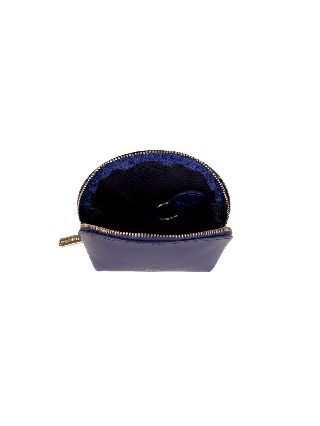 Paperthinks Recycled Leather Coin Pouch - Navy Blue - Paperthinks.us