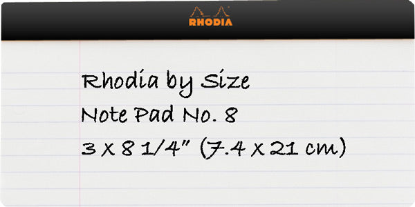 Rhodia Pad No. 8  (3x 8.25")