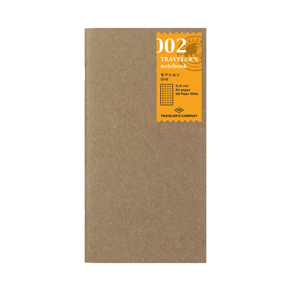 TRAVELER'S notebook Refill 002 Regular Size Grid Notebook