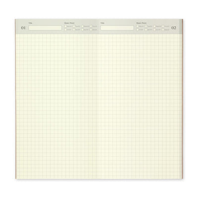 TRAVELER'S COMPANY Refill 005 Undated Page a Day Planner Grid Paper