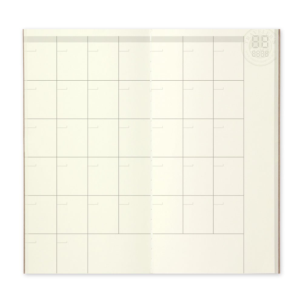 TRAVELER'S notebook Refill 017 Undated Monthly Planner