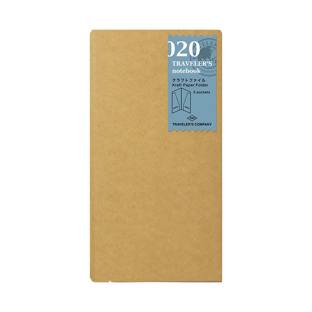 TRAVELER'S notebook Refill 020 Regular  Size Kraft Paper Pocket Folder