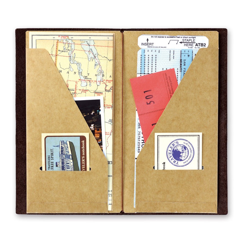 TRAVELER'S notebook Refill 020 Regular  Size Kraft Paper Pocket Folder
