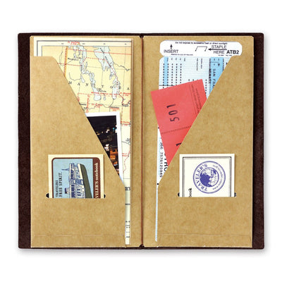 TRAVELER'S notebook Refill 020 Regular  Size Kraft Paper Pocket Folder