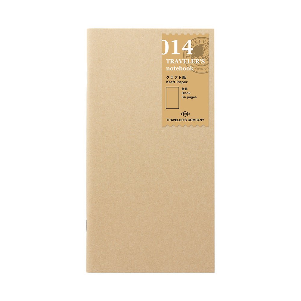 TRAVELER'S notebook Refill 014 Regular Size Blank Kraft Paper