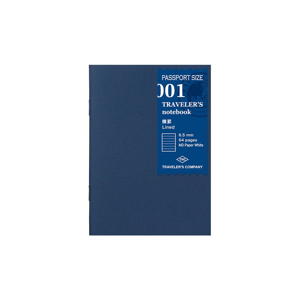 TRAVELER'S notebook Refill 001 Passport Size Lined MD Paper