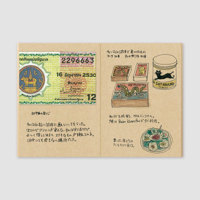 TRAVELER'S notebook Refill 009 Passport Size Blank Kraft Paper