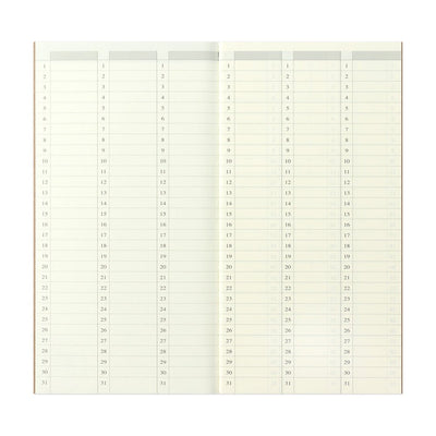 TRAVELER'S notebook Refill 018 Undated Weekly Vertical Planner