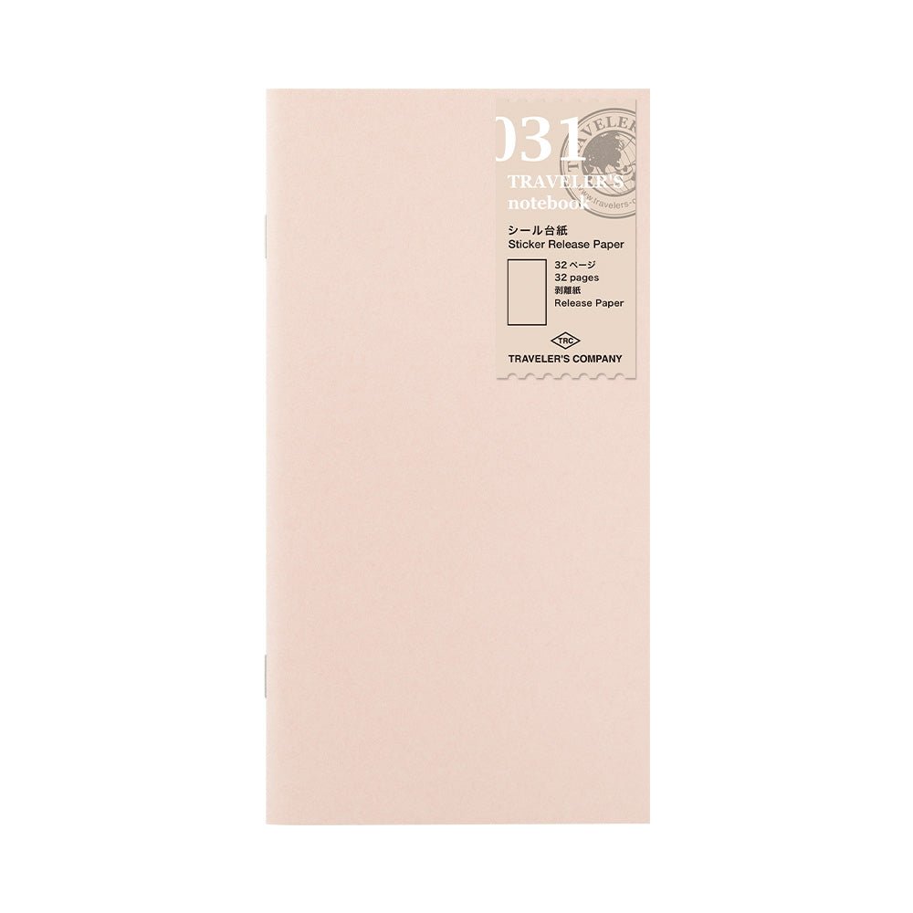 TRAVELER'S notebook Regular-size Refill 031 Sticker Release Paper