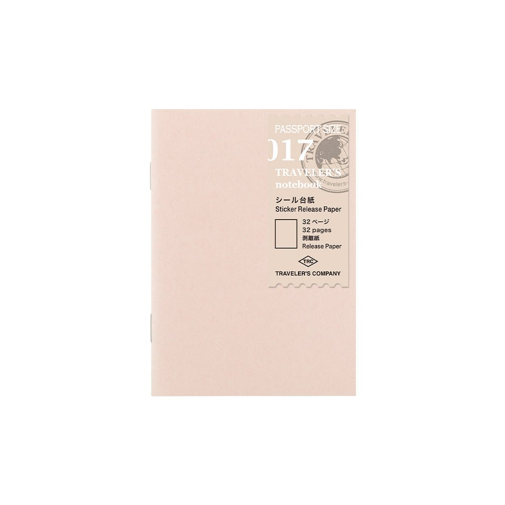 TRAVELER'S notebook Passport Size Refill 017 Sticker Sticker Release Paper