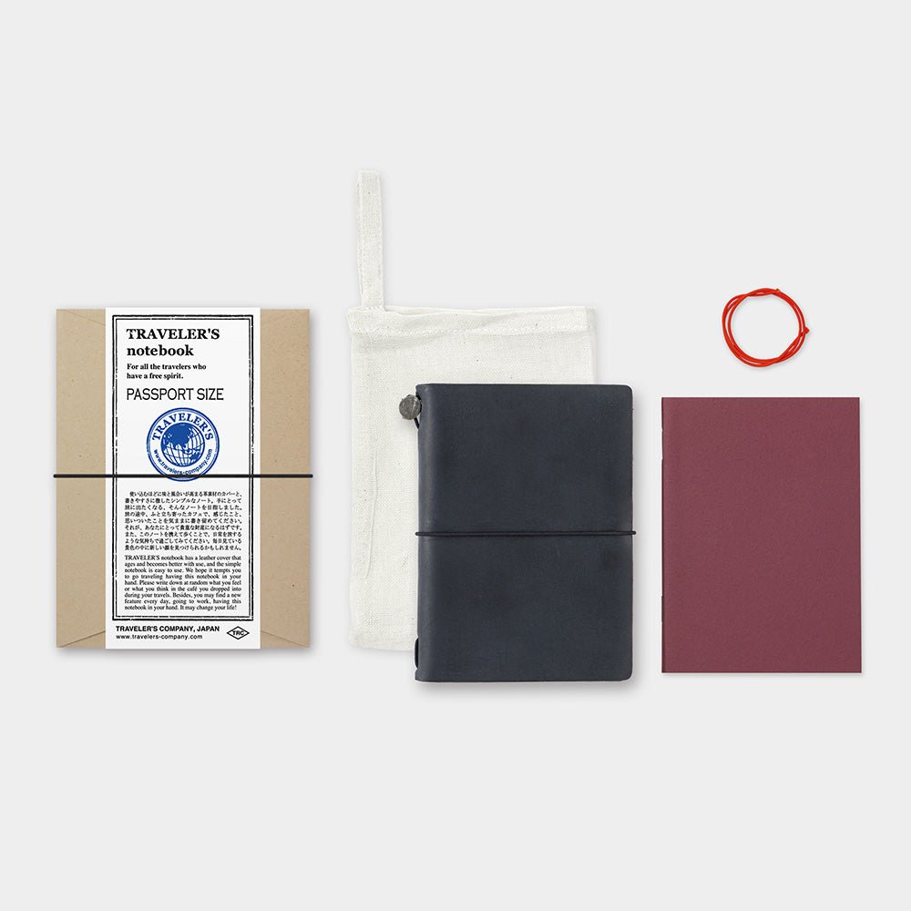TRAVELER'S Notebook Passport Size Refillable Leather Cover five Colors
