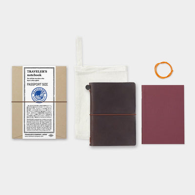 TRAVELER'S Notebook Passport Size Refillable Leather Cover five Colors