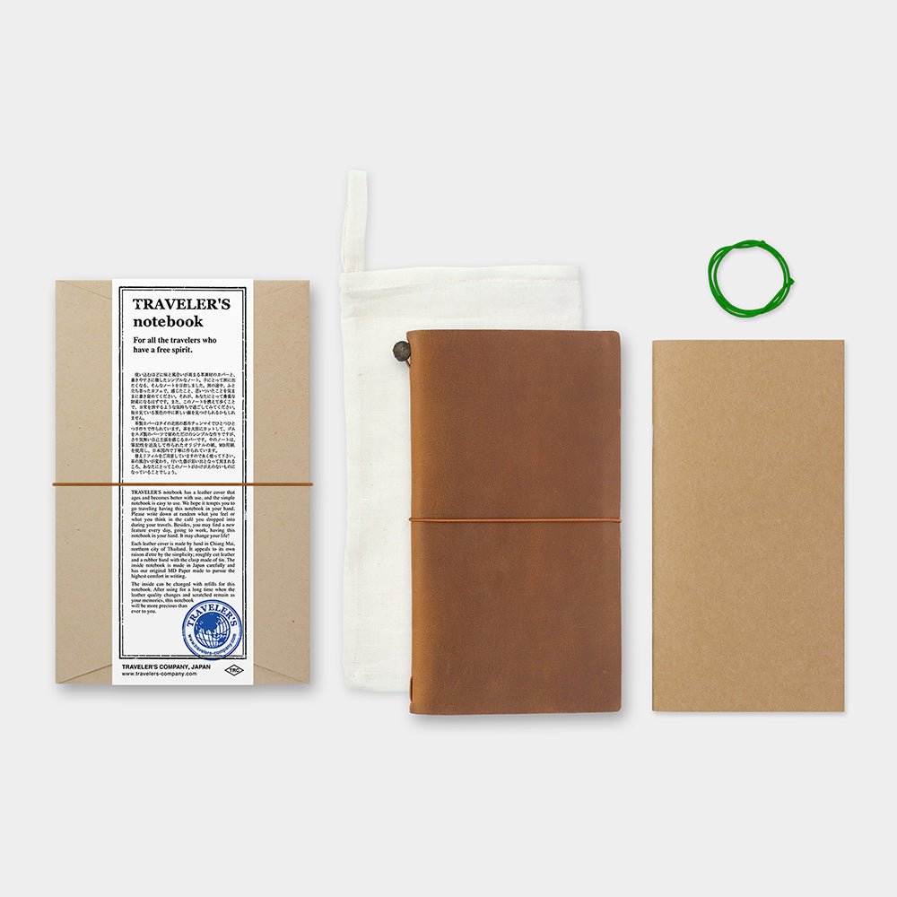 TRAVELERS COMPANY TRAVELER'S notebook Regular Size Leather Refillable Notebook