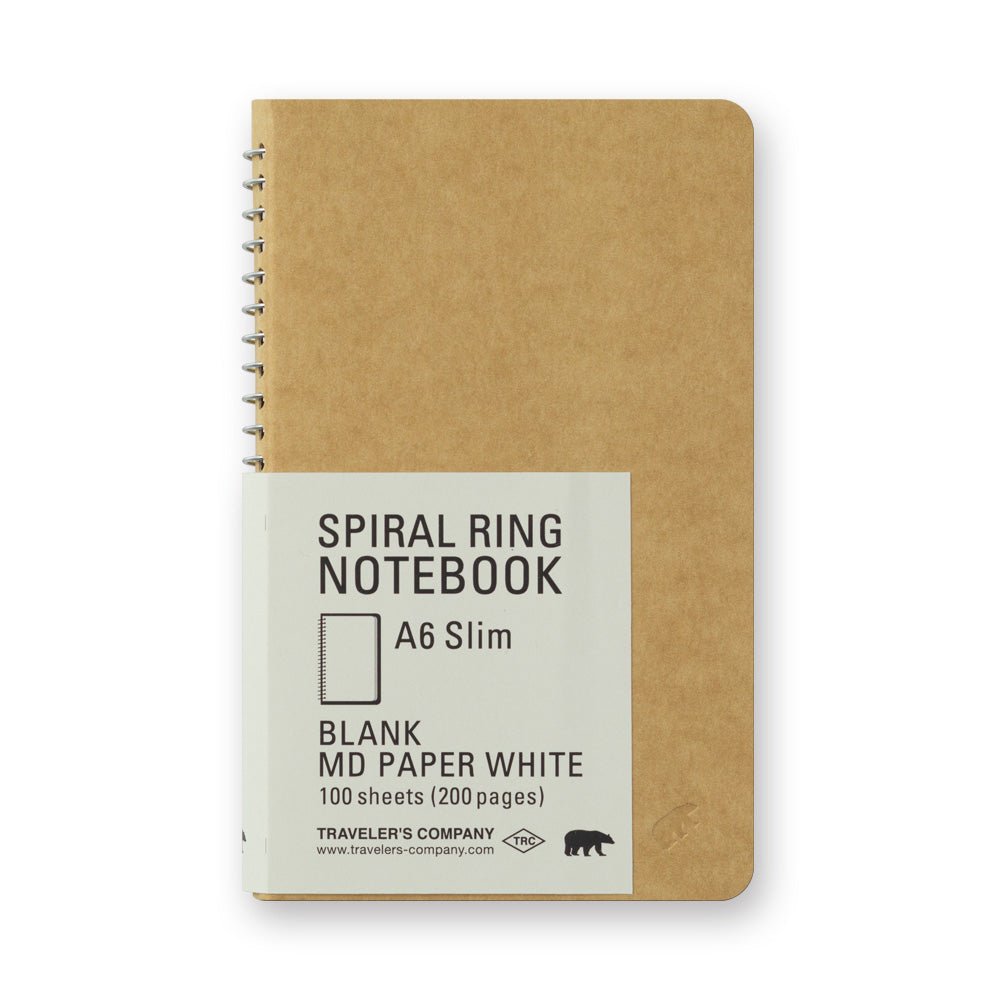TRAVELER'S COMPANY SPIRAL RING NOTEBOOK A6 Slim MD White Paper