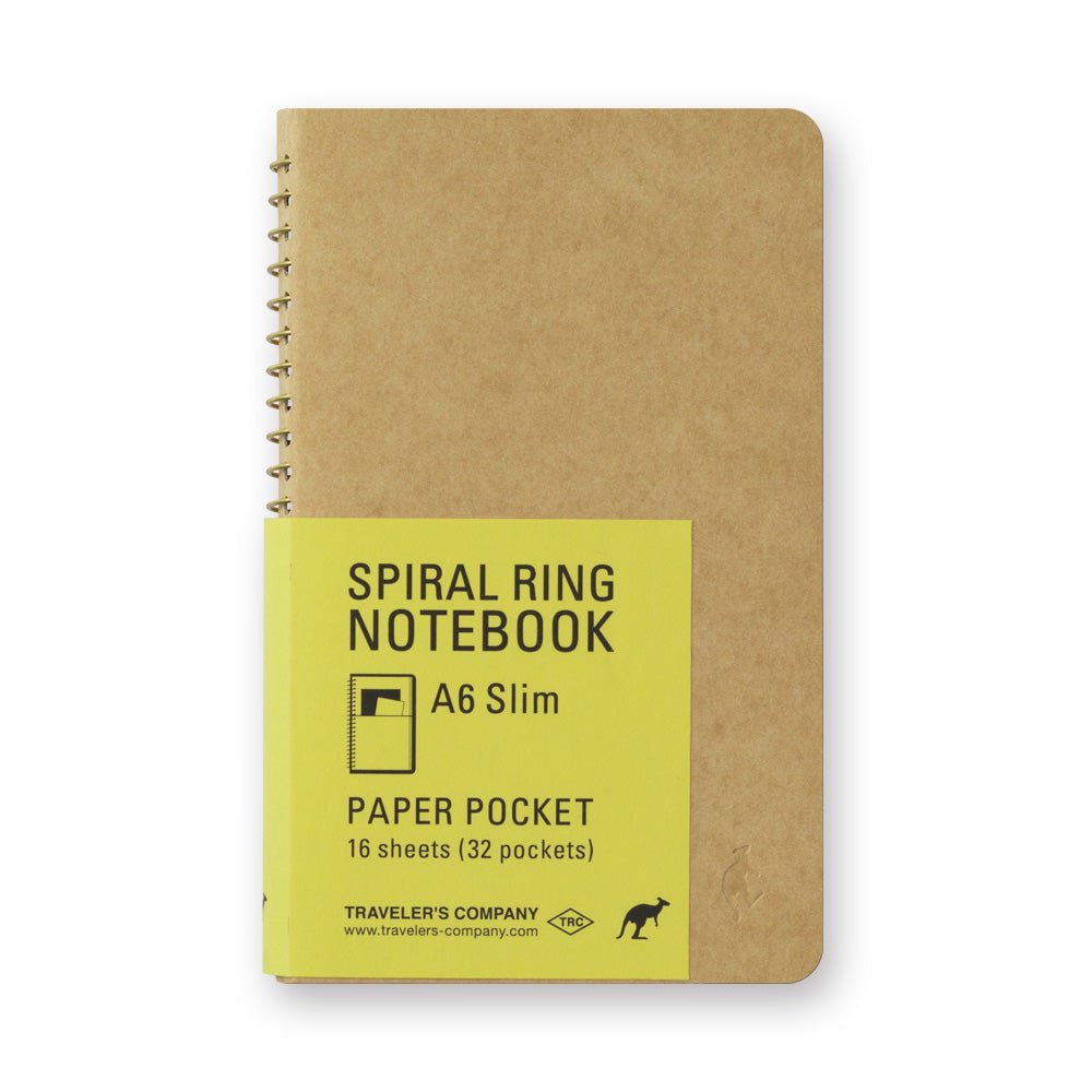 TRAVELER'S COMPANY SPIRAL RING NOTEBOOK A6 Slim Paper Pocket Pages