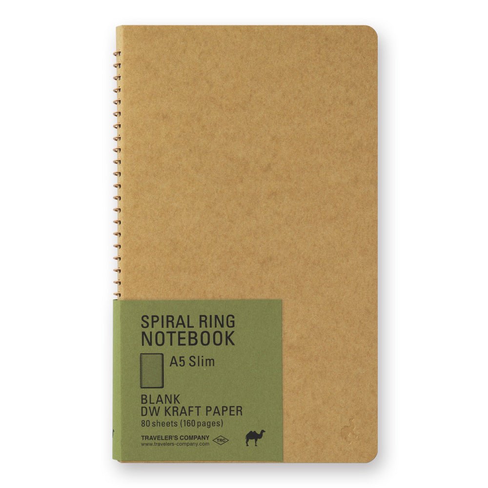 TRAVELER'S COMPANY SPIRAL RING NOTEBOOK A5 Slim DW Kraft Paper