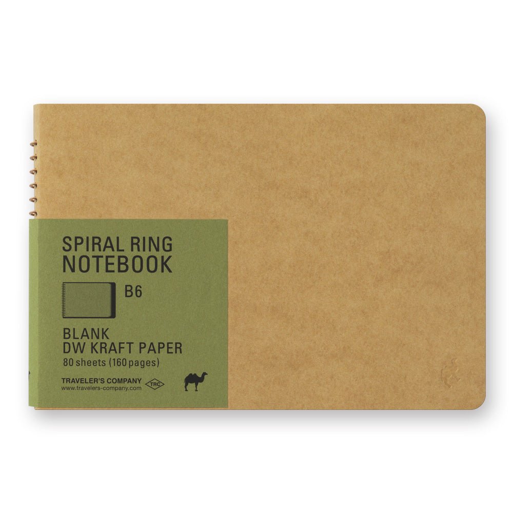 TRAVELER'S COMPANY SPIRAL RING NOTEBOOK B6 DW Kraft Paper