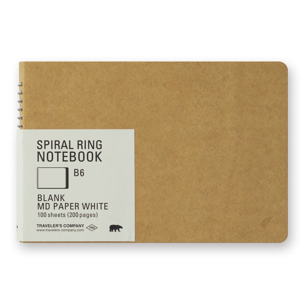 TRAVELER'S COMPANY SPIRAL RING NOTEBOOK B6 MD White Paper