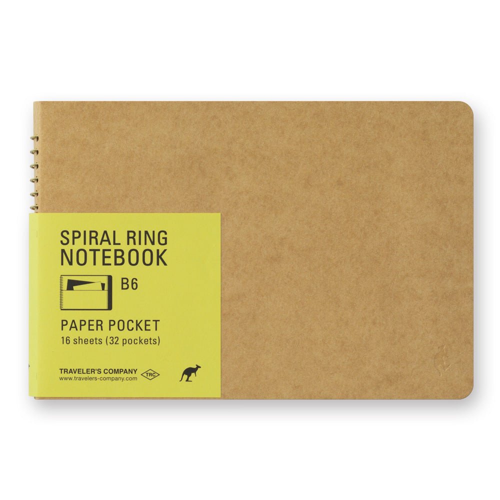 TRAVELER'S COMPANY SPIRAL RING NOTEBOOK B6 Paper Pockets