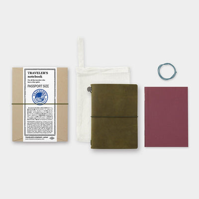TRAVELER'S Notebook Passport Size Refillable Leather Cover five Colors
