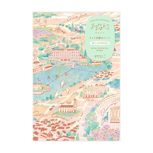 Midori Yuru Log B6 Dot Grid Notebook – Travel & Hotel