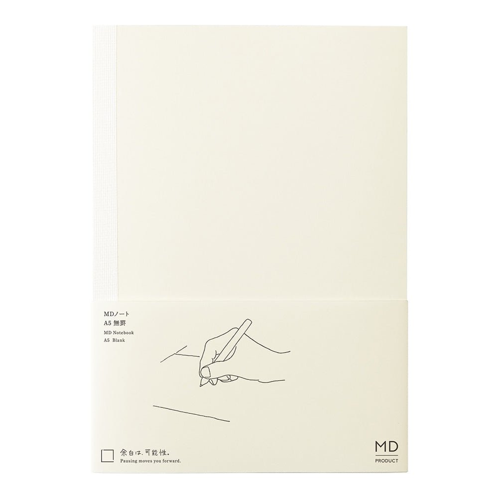 MIDORI MD Notebook A5 5.8 x 8.3 Inch MD Paper - Blank Lined Grid Dot ...