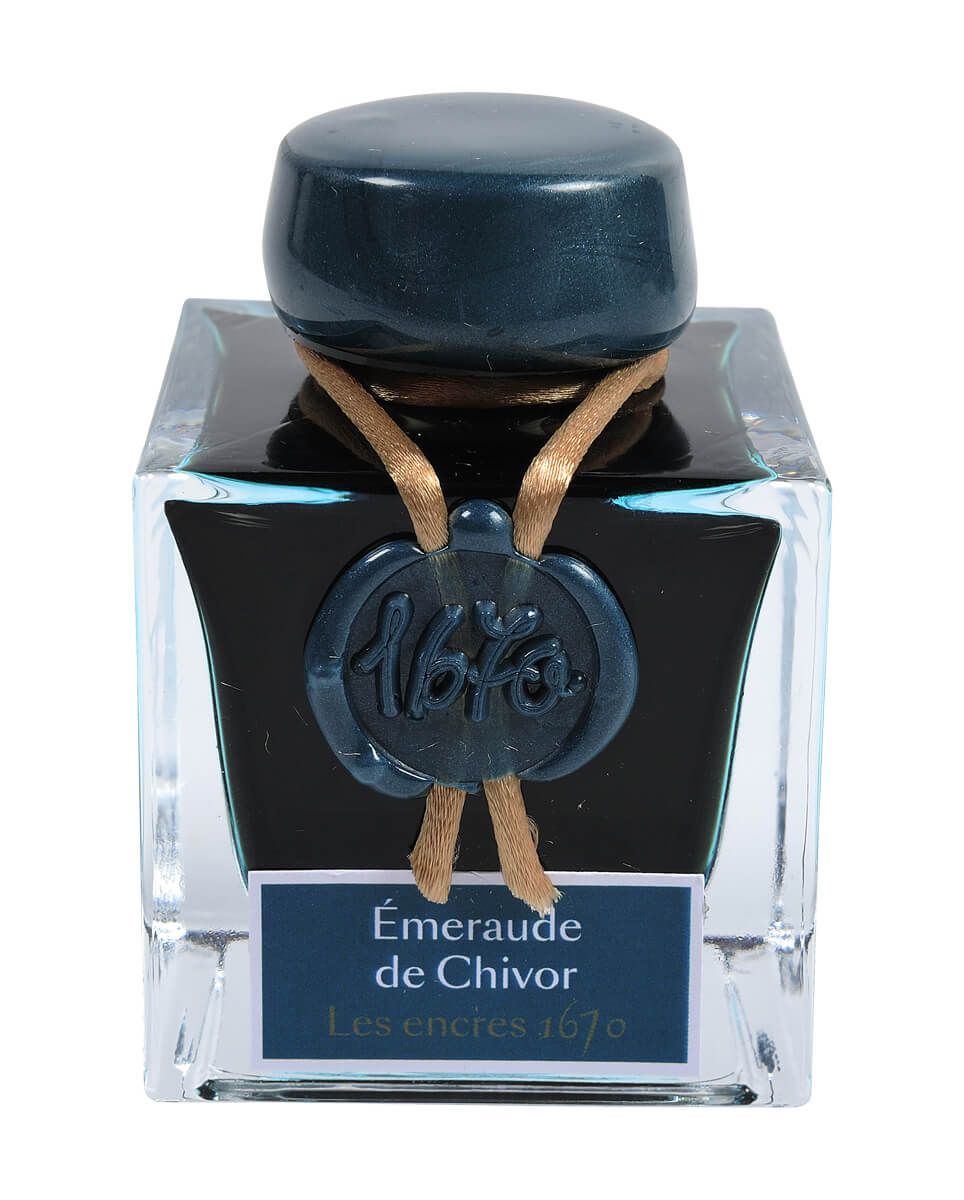 Jaques Herbin 1670 Bottled Fountain Pen Ink  Emeraude de Chivor