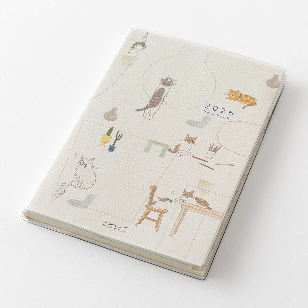 Midori Sayo Koizumi B6 Cat Weekly-Monthly 2026 Planner
