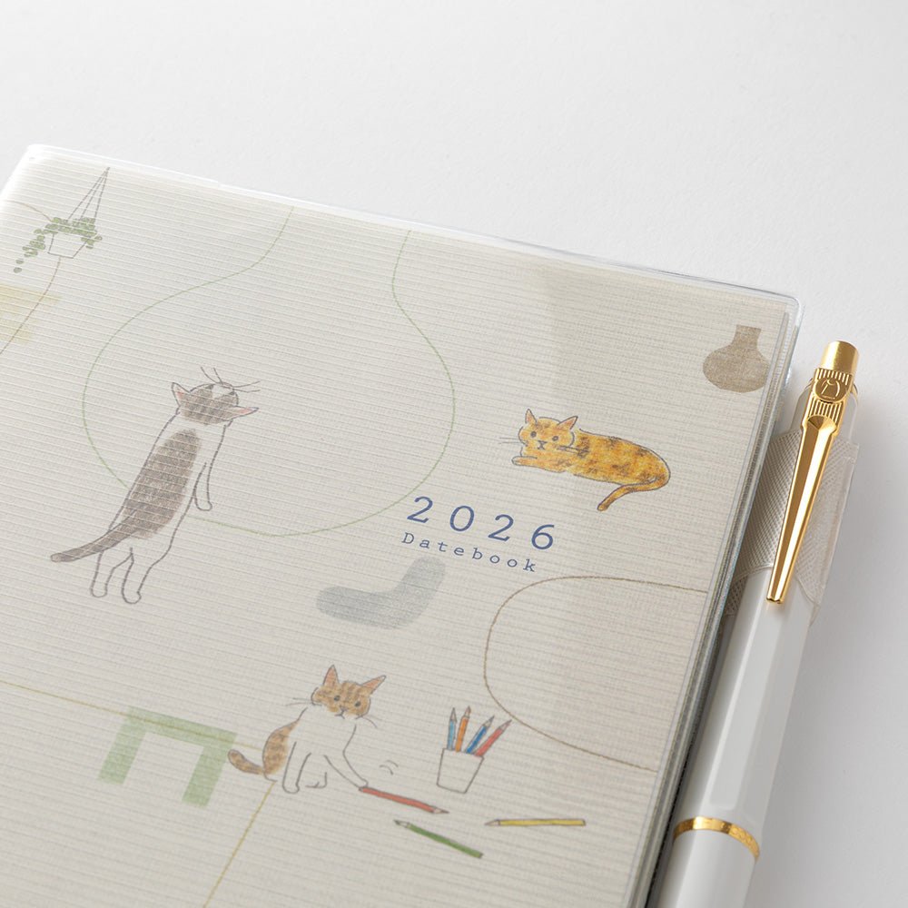 Midori Sayo Koizumi B6 Cat Weekly-Monthly 2026 Planner