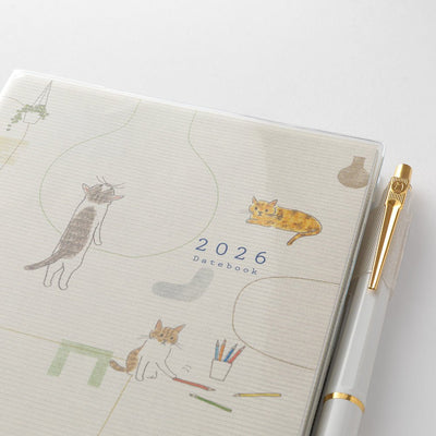 Midori Sayo Koizumi B6 Cat Weekly-Monthly 2026 Planner