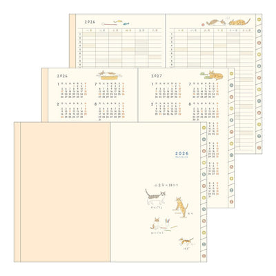 Midori Sayo Koizumi B6 Cat Weekly-Monthly 2026 Planner