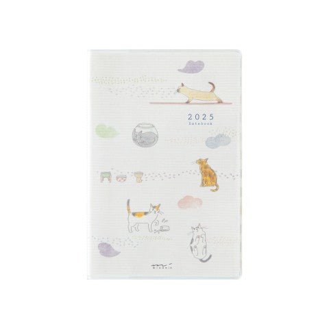 Midori Sayo Koizumi Mini Cat Monthly 2025 Pocket Planner