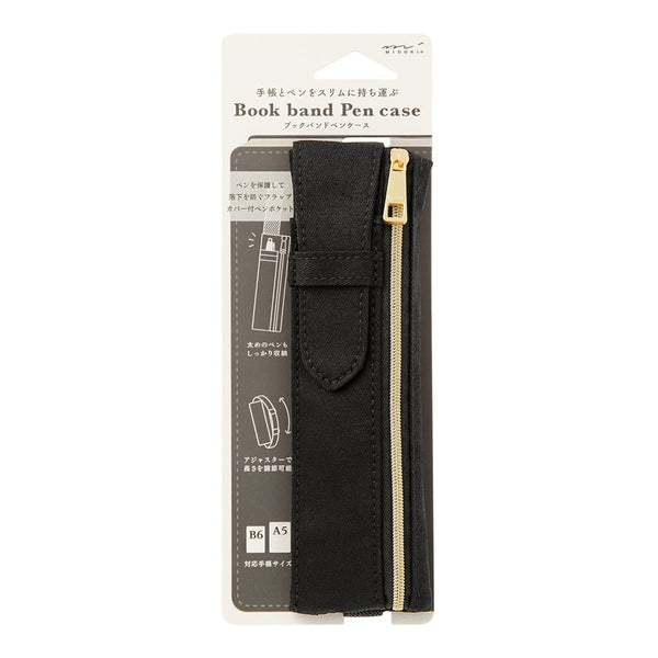 Midori Book Band Pen Case for B6–A5 Notebooks – Cotton Blend