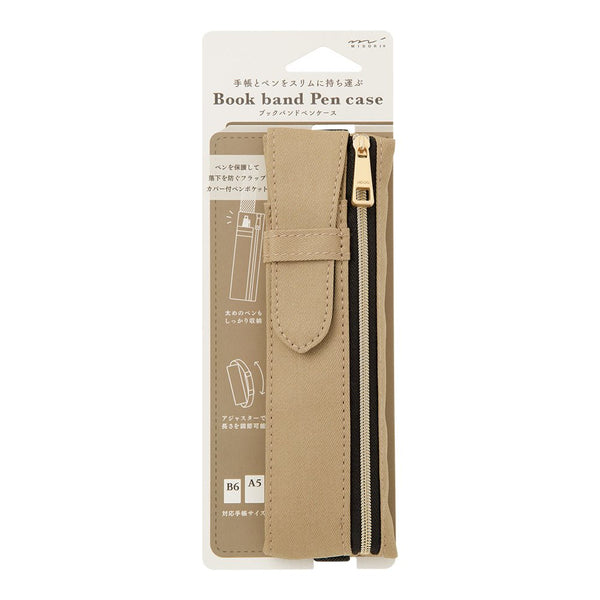 Midori Book Band Pen Case for B6–A5 Notebooks – Cotton Blend