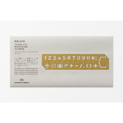 TRAVELER'S COMPANY BRASS Template Bookmark Numbers & Icons