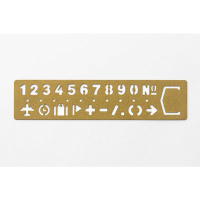 TRAVELER'S COMPANY BRASS Template Bookmark Numbers & Icons