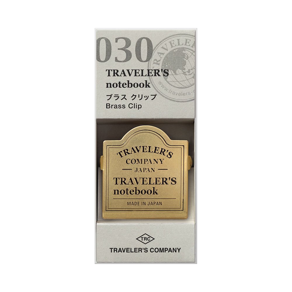 TRAVELER'S notebook Brass Clip with TRC Logo