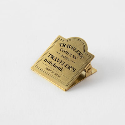 TRAVELER'S notebook Brass Clip with TRC Logo