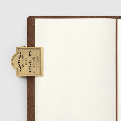 TRAVELER'S notebook Brass Clip with TRC Logo