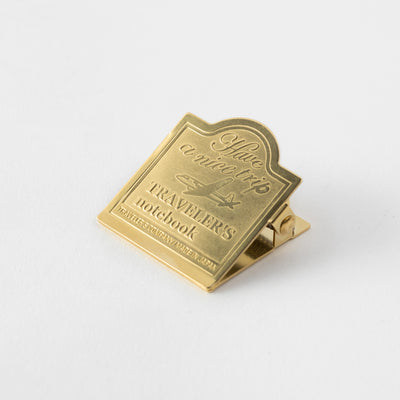 TRAVELER'S notebook Brass Clip with Vintage Airplane Motif