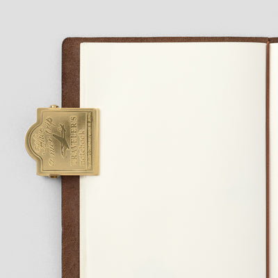 TRAVELER'S notebook Brass Clip with Vintage Airplane Motif
