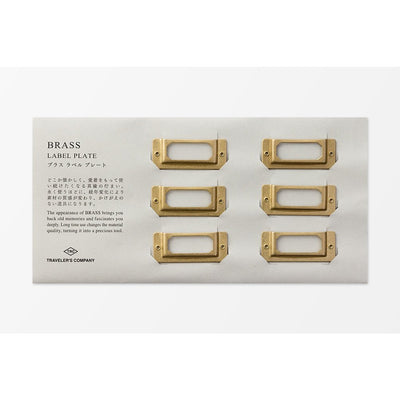 TRAVELER'S COMPANY BRASS Label Plate Set of 6