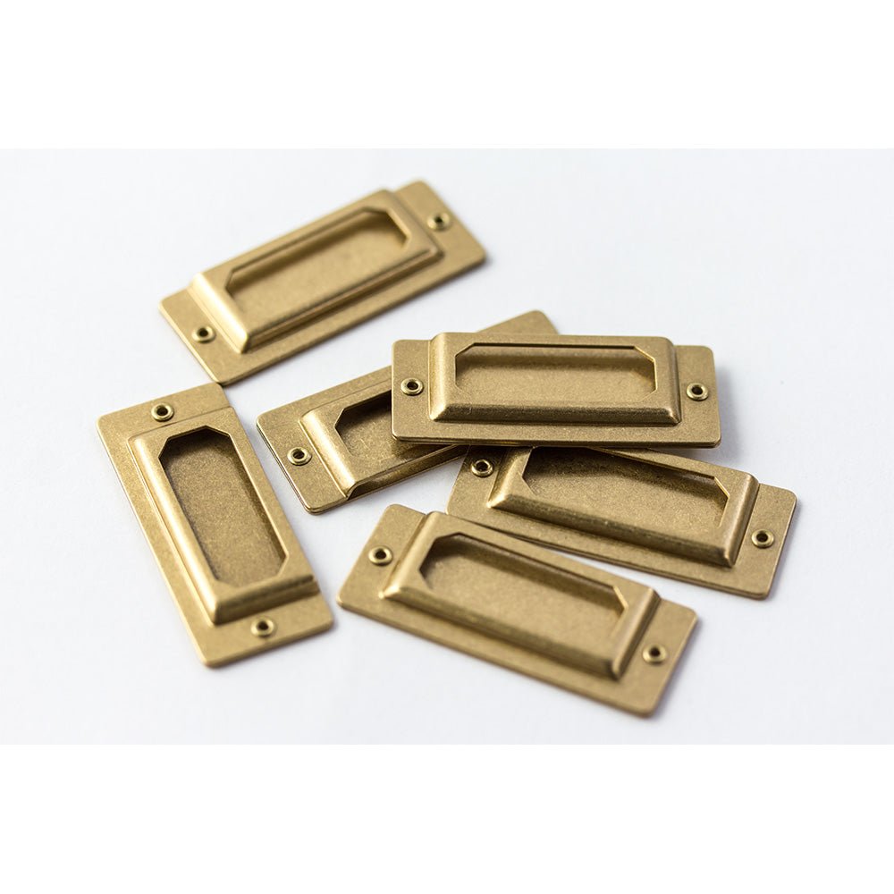 TRAVELER'S COMPANY BRASS Label Plate Set of 6