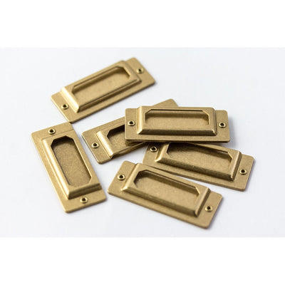 TRAVELER'S COMPANY BRASS Label Plate Set of 6