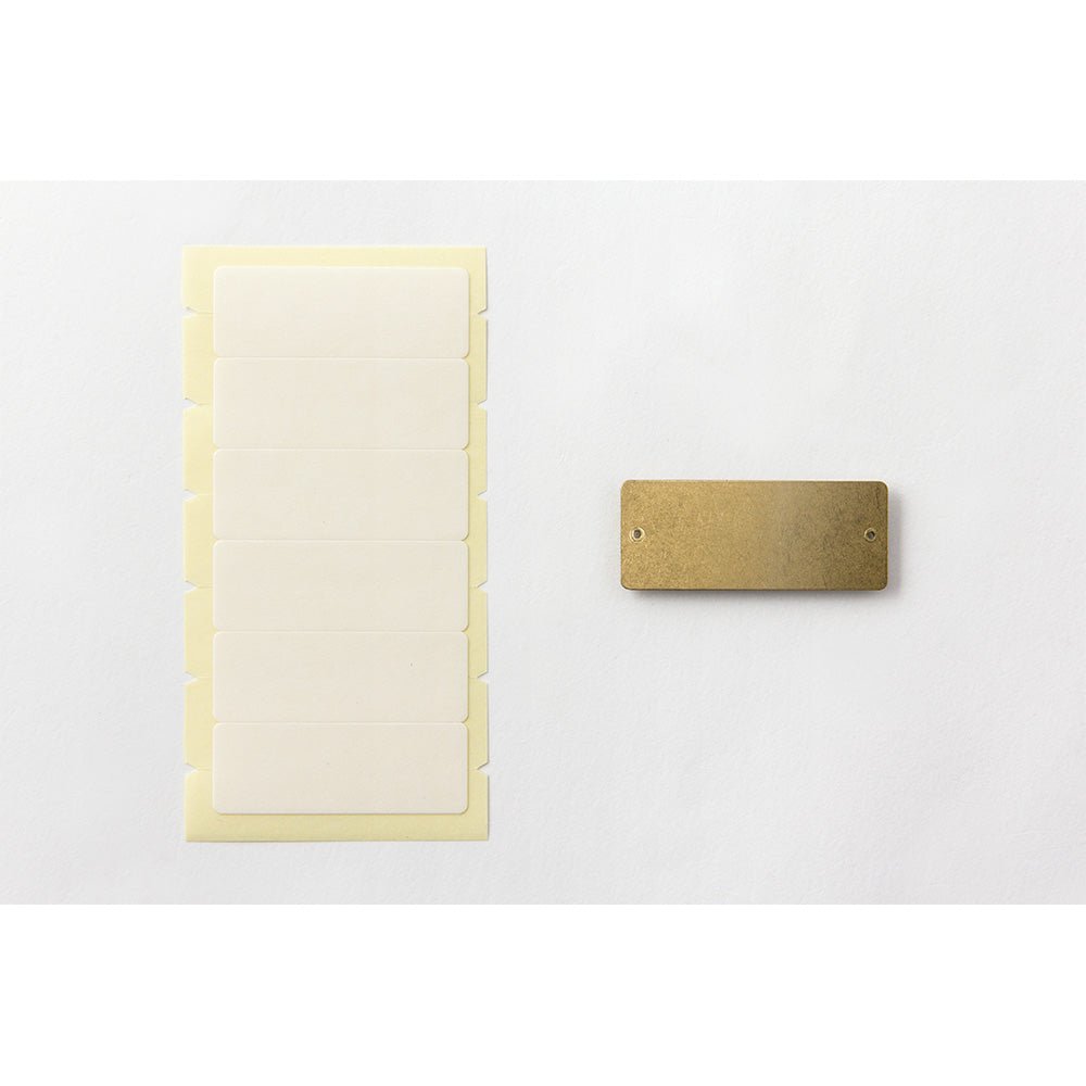 TRAVELER'S COMPANY BRASS Label Plate Set of 6